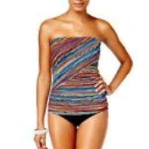 Anne Cole "Pick Up Stix" tankini with strap